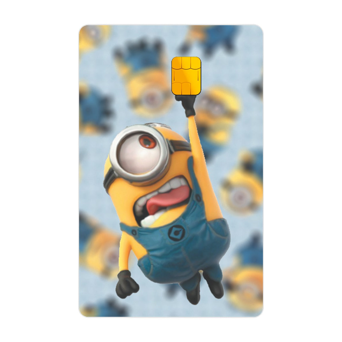 CAPACARD - Película Adesiva Para Cartão -  Minion Segurando CAPACARD - Película Adesiva Para Cartão -  Minion Segurando